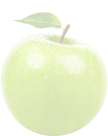 small size green apple with opacity